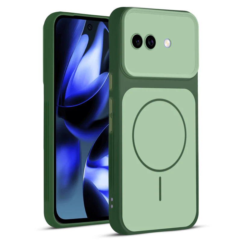 Dual Tone Silicone Back Cover Case With Metal Like Buttons For Google Pixel 9A 5G - Image 26