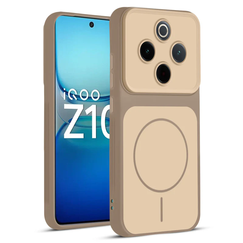 Dual Tone Silicone Back Cover Case With Metal Like Buttons For iQOO Z10 5G - Image 21