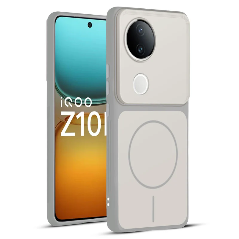 Dual Tone Silicone Back Cover Case With Metal Like Buttons For iQOO Z10R 5G - Image 31