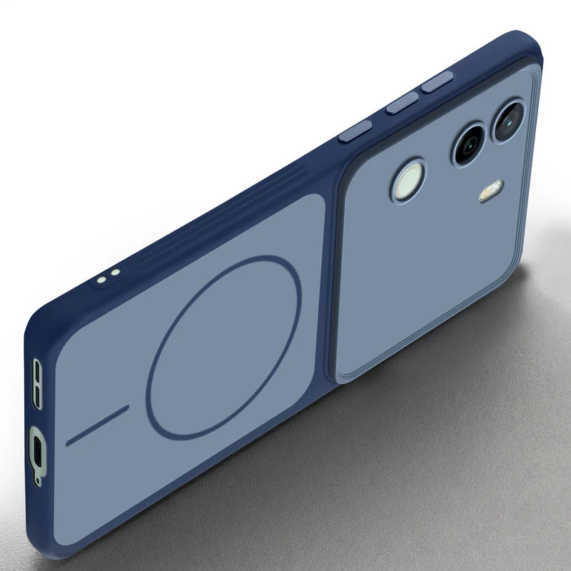 Dual Tone Silicone Back Cover Case With Metal Like Buttons For iQOO Z9s 5G - Image 15