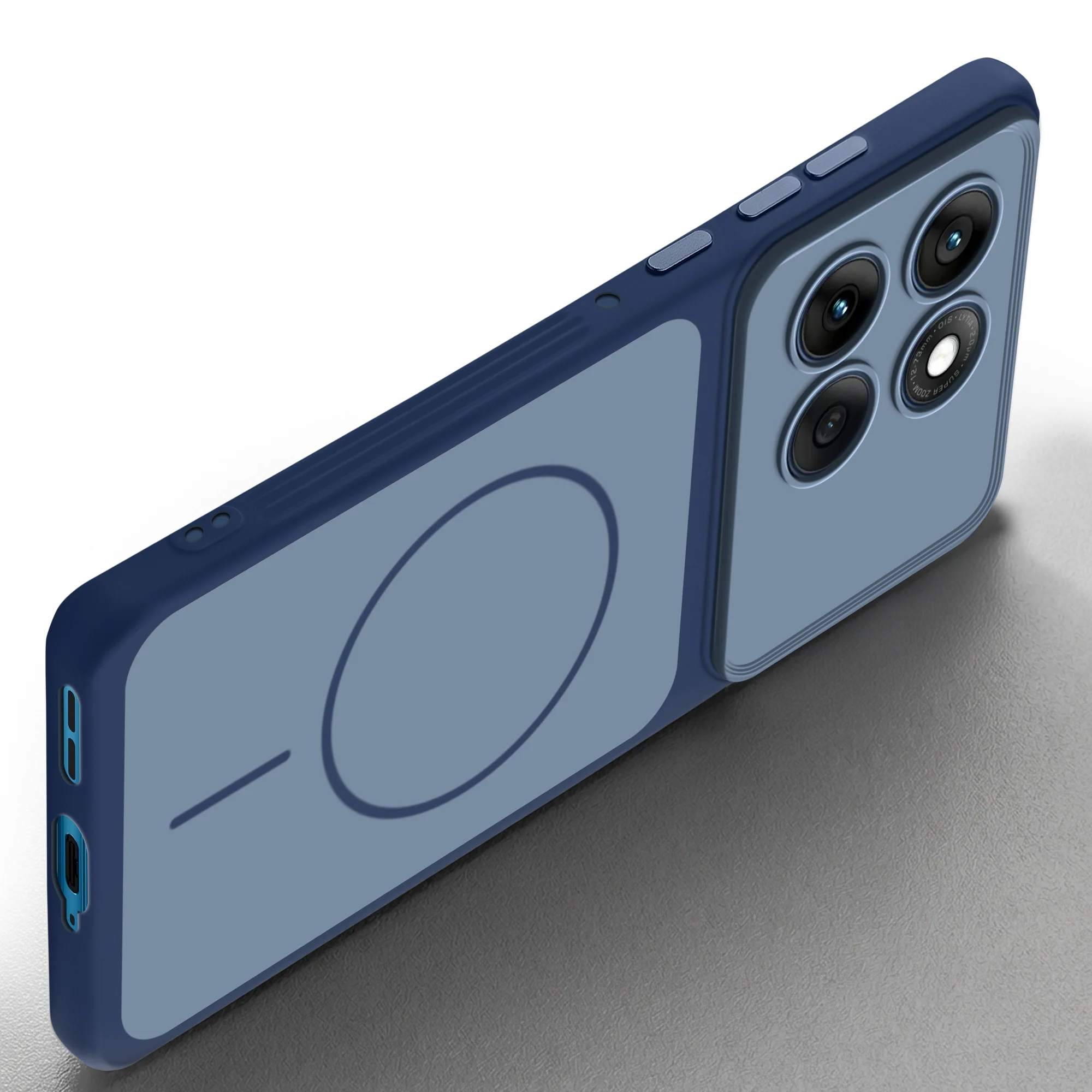 Dual Tone Silicone Back Cover Case With Metal Like Buttons For Motorola Moto Edge 60 Fusion 5G - Image 15