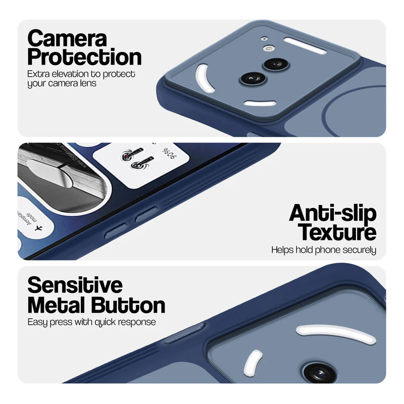 Dual Tone Silicone Back Cover Case With Metal Like Buttons For Nothing Phone 2A - Image 13