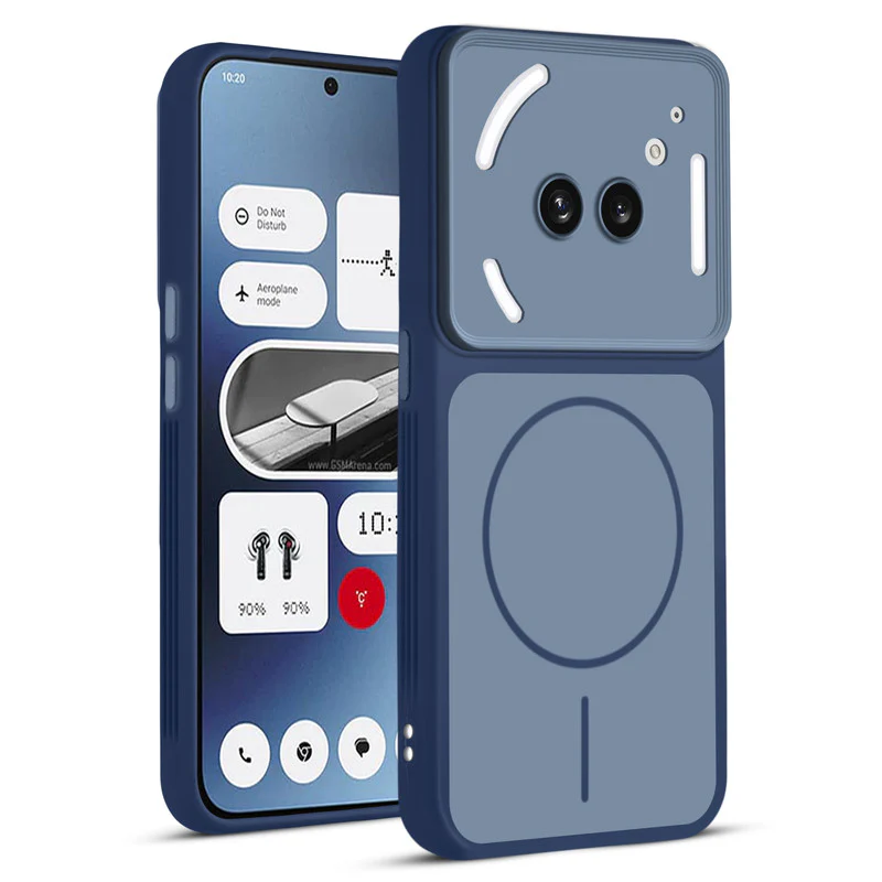 Dual Tone Silicone Back Cover Case With Metal Like Buttons For Nothing Phone 2A - Image 16