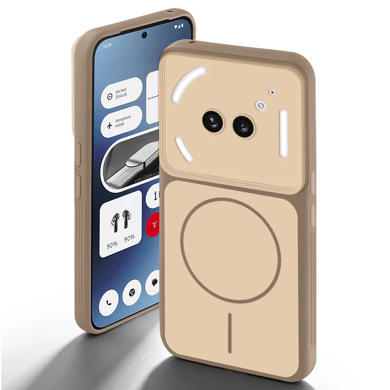 Dual Tone Silicone Back Cover Case With Metal Like Buttons For Nothing Phone 2A - Image 17