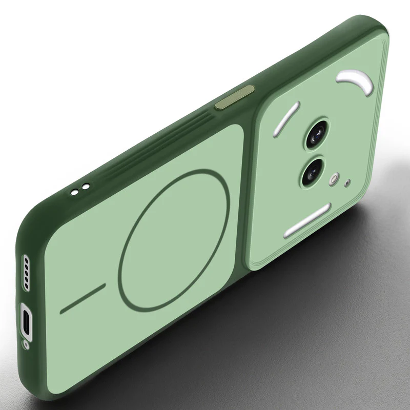 Dual Tone Silicone Back Cover Case With Metal Like Buttons For Nothing Phone 2A - Image 25