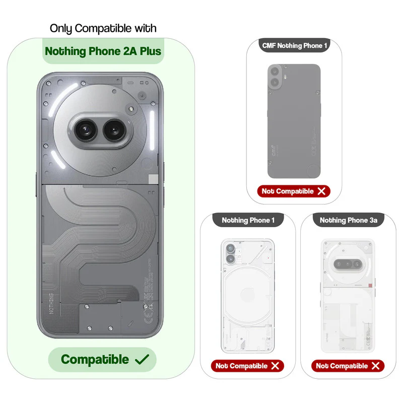 Dual Tone Silicone Back Cover Case With Metal Like Buttons For Nothing Phone 2A Plus - Image 2
