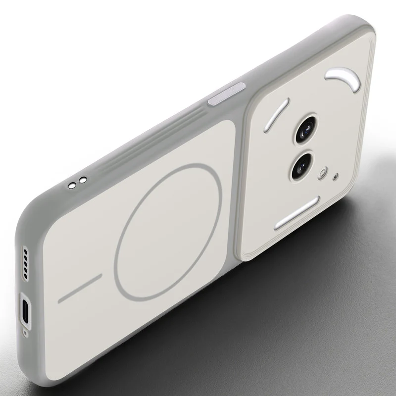 Dual Tone Silicone Back Cover Case With Metal Like Buttons For Nothing Phone 2A Plus - Image 30