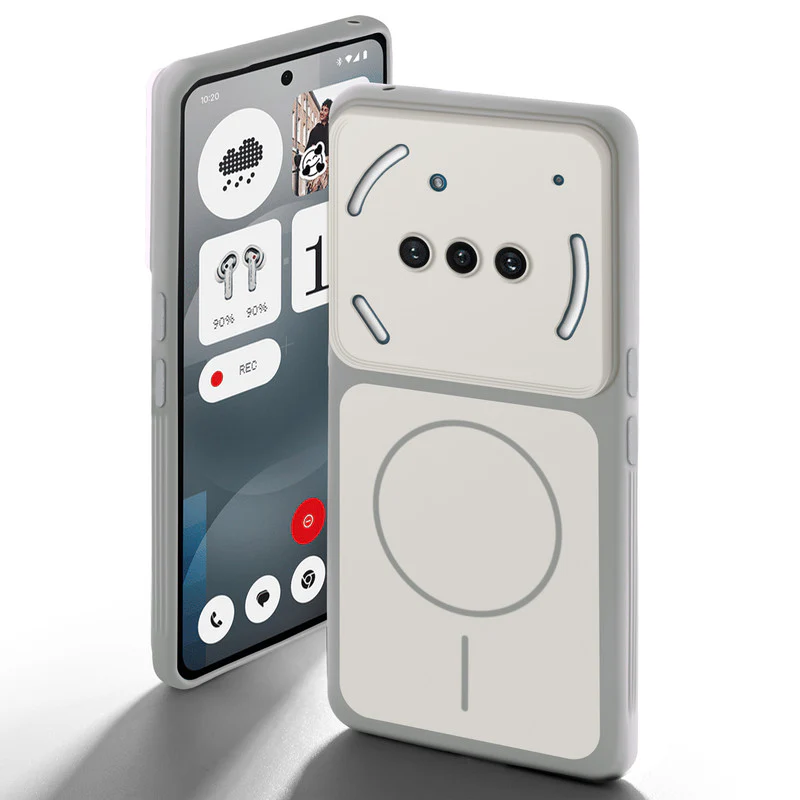 Dual Tone Silicone Back Cover Case With Metal Like Buttons For Nothing Phone 3A 5G - Image 27