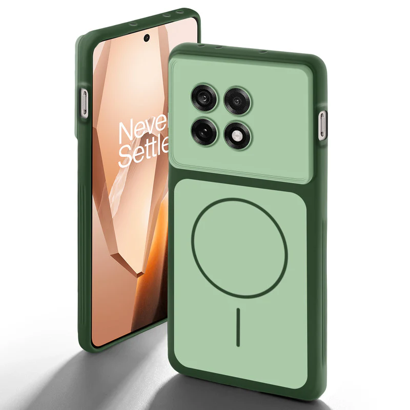 Dual Tone Silicone Back Cover Case With Metal Like Buttons For OnePlus 13R 5G - Image 22