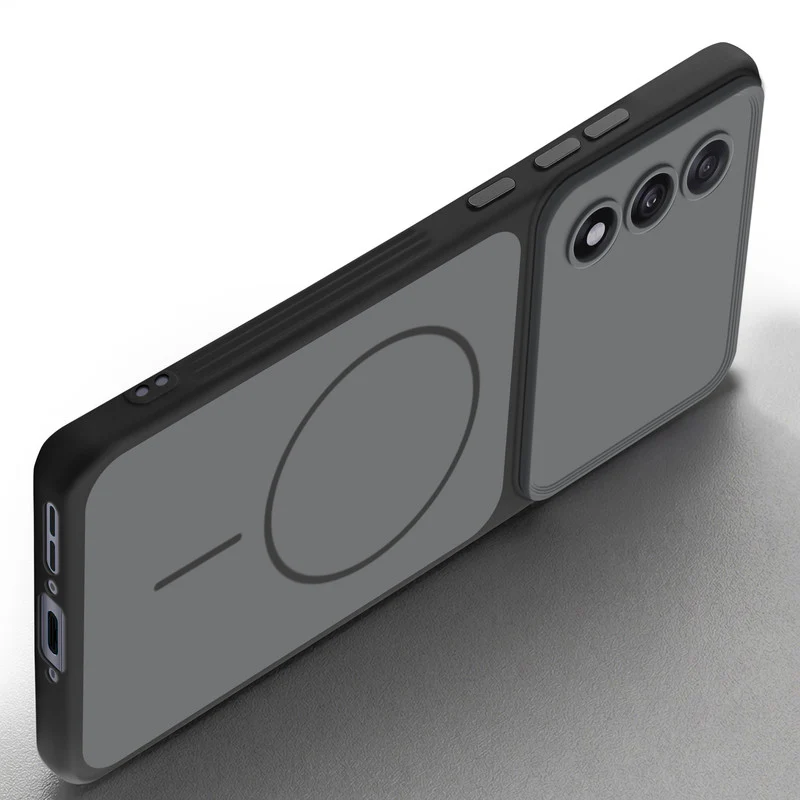 Dual Tone Silicone Back Cover Case With Metal Like Buttons For OnePlus Nord 5 5G - Image 10