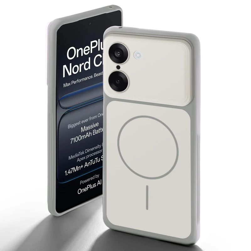 Dual Tone Silicone Back Cover Case With Metal Like Buttons For OnePlus Nord CE 5 5G - Image 27