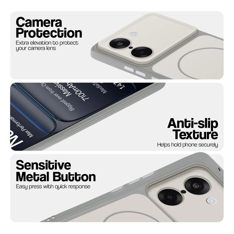 Dual Tone Silicone Back Cover Case With Metal Like Buttons For OnePlus Nord CE 5 5G - Image 28
