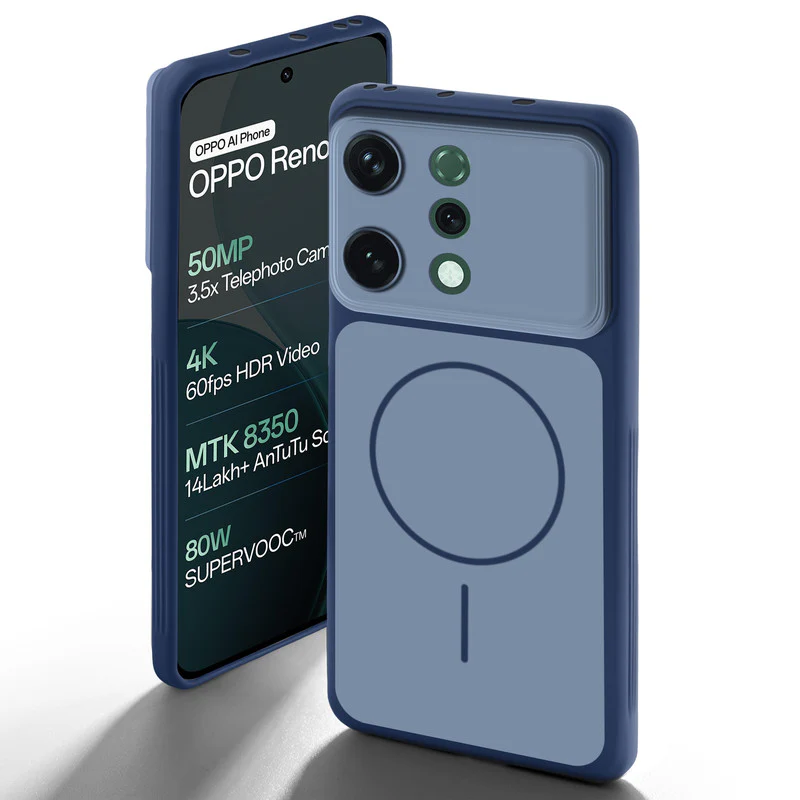 Dual Tone Silicone Back Cover Case With Metal Like Buttons For Oppo Reno 14 5G - Image 12