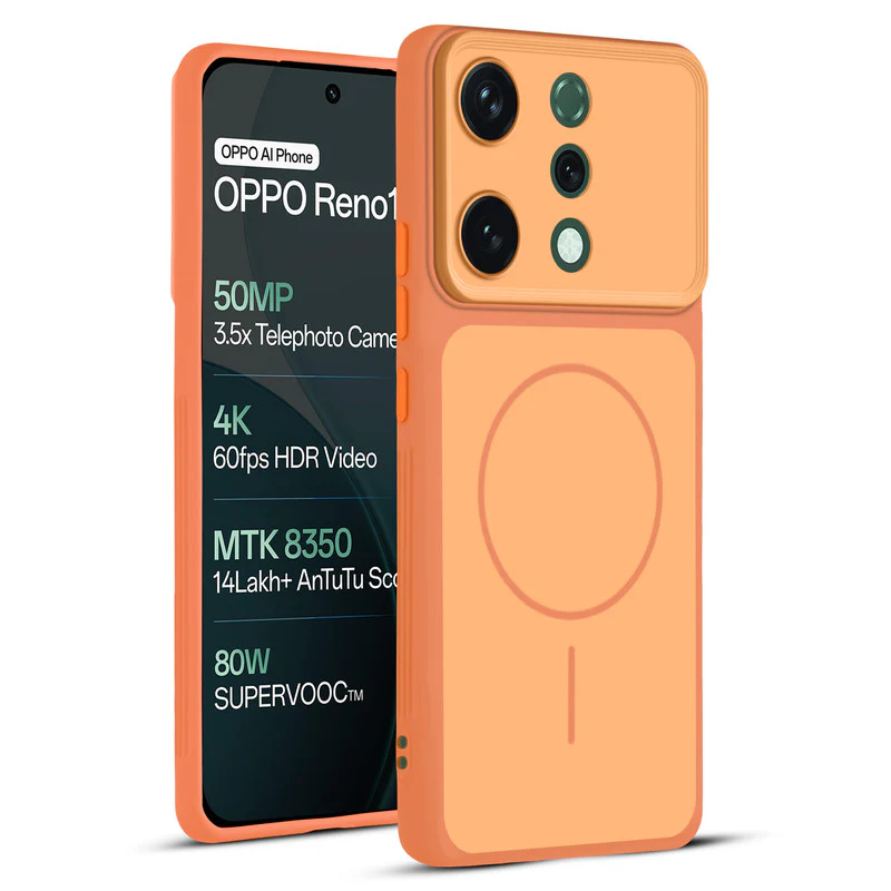 Dual Tone Silicone Back Cover Case With Metal Like Buttons For Oppo Reno 14 5G - Image 6