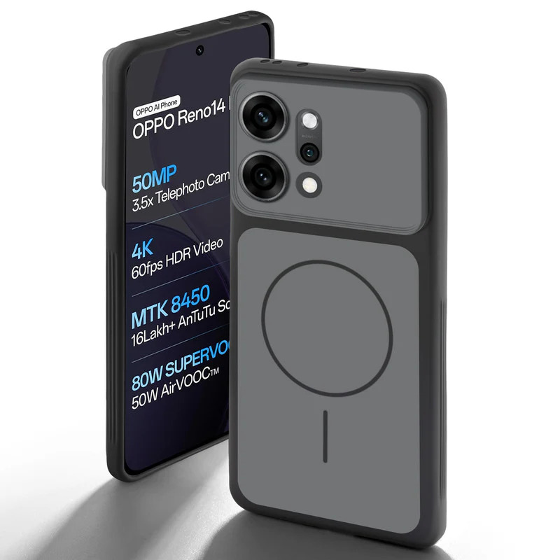 Dual Tone Silicone Back Cover Case With Metal Like Buttons For Oppo Reno 14 Pro 5G - Image 7