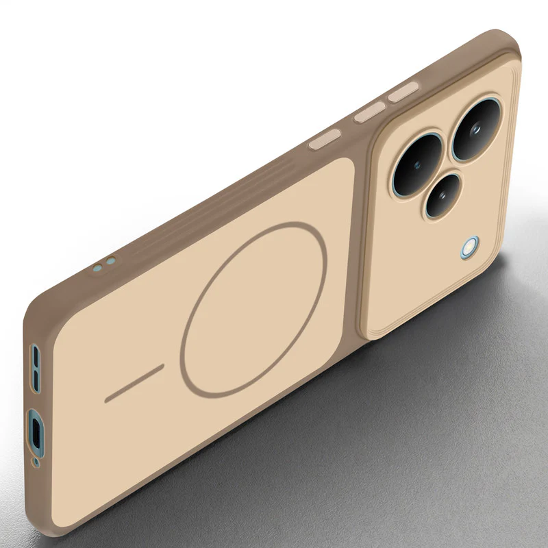 Dual Tone Silicone Back Cover Case With Metal Like Buttons For Realme P4 Pro 5G - Image 20