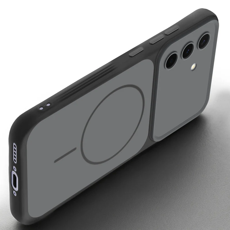 Dual Tone Silicone Back Cover Case With Metal Like Buttons For Samsung A36 5G - Image 10