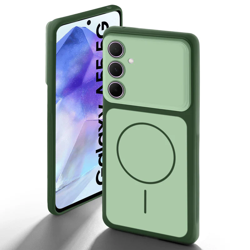 Dual Tone Silicone Back Cover Case With Metal Like Buttons For Samsung A55 5G - Image 22