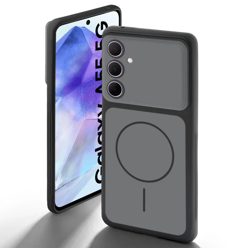 Dual Tone Silicone Back Cover Case With Metal Like Buttons For Samsung A55 5G - Image 7
