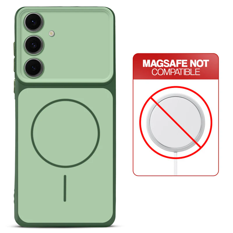 Dual Tone Silicone Back Cover Case With Metal Like Buttons For Samsung S24 FE 5G - Image 24