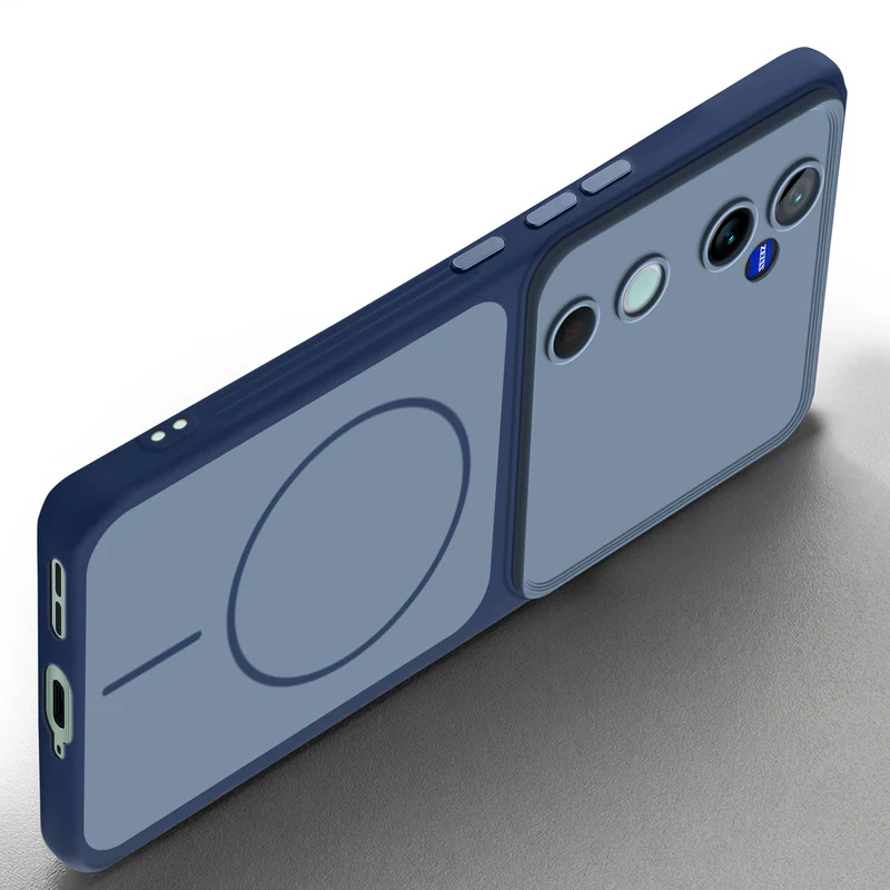 Dual Tone Silicone Back Cover Case With Metal Like Buttons For Vivo T3 Ultra 5G - Image 15