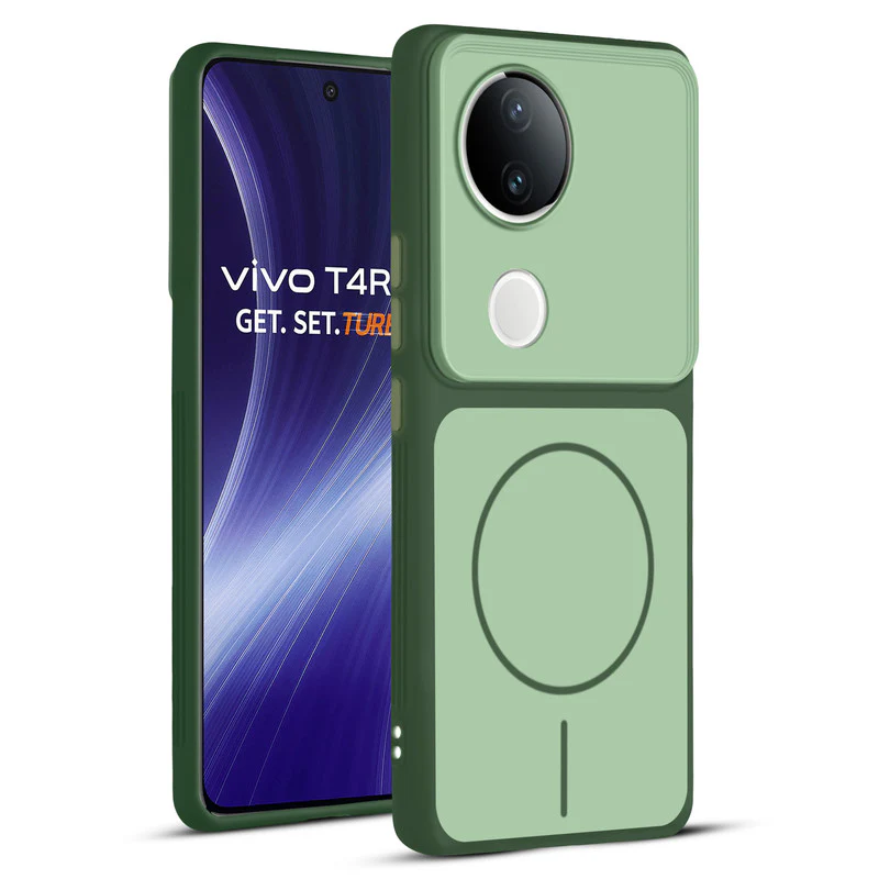 Dual Tone Silicone Back Cover Case With Metal Like Buttons For Vivo T4R 5G - Image 26