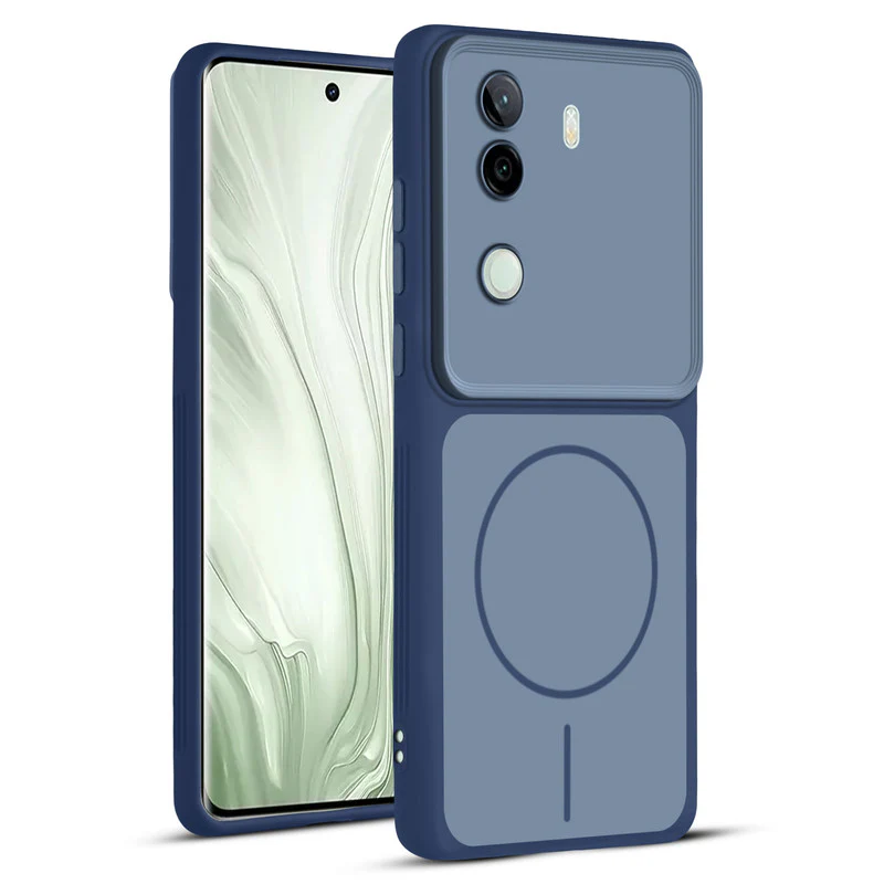Dual Tone Silicone Back Cover Case With Metal Like Buttons For Vivo V40e 5G - Image 16