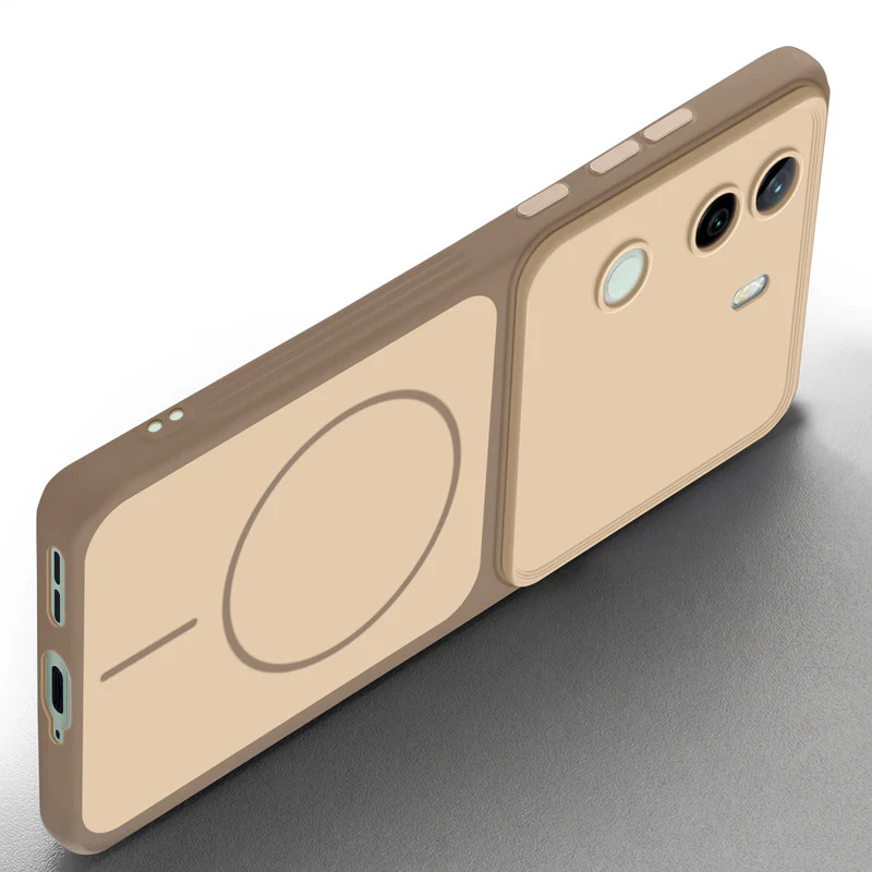 Dual Tone Silicone Back Cover Case With Metal Like Buttons For Vivo V40e 5G - Image 20