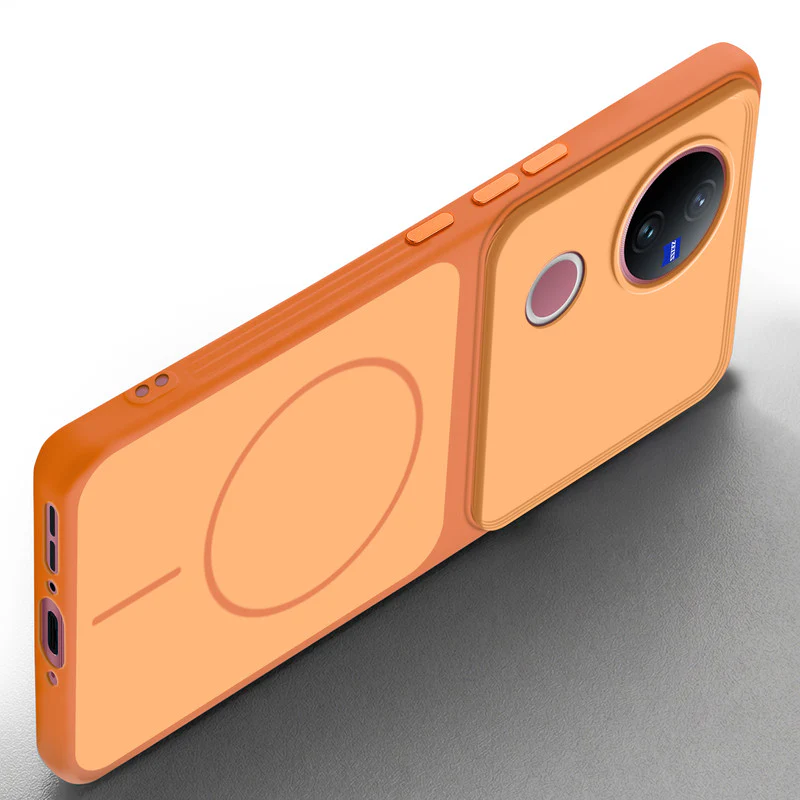 Dual Tone Silicone Back Cover Case With Metal Like Buttons For Vivo V50 5G - Image 5