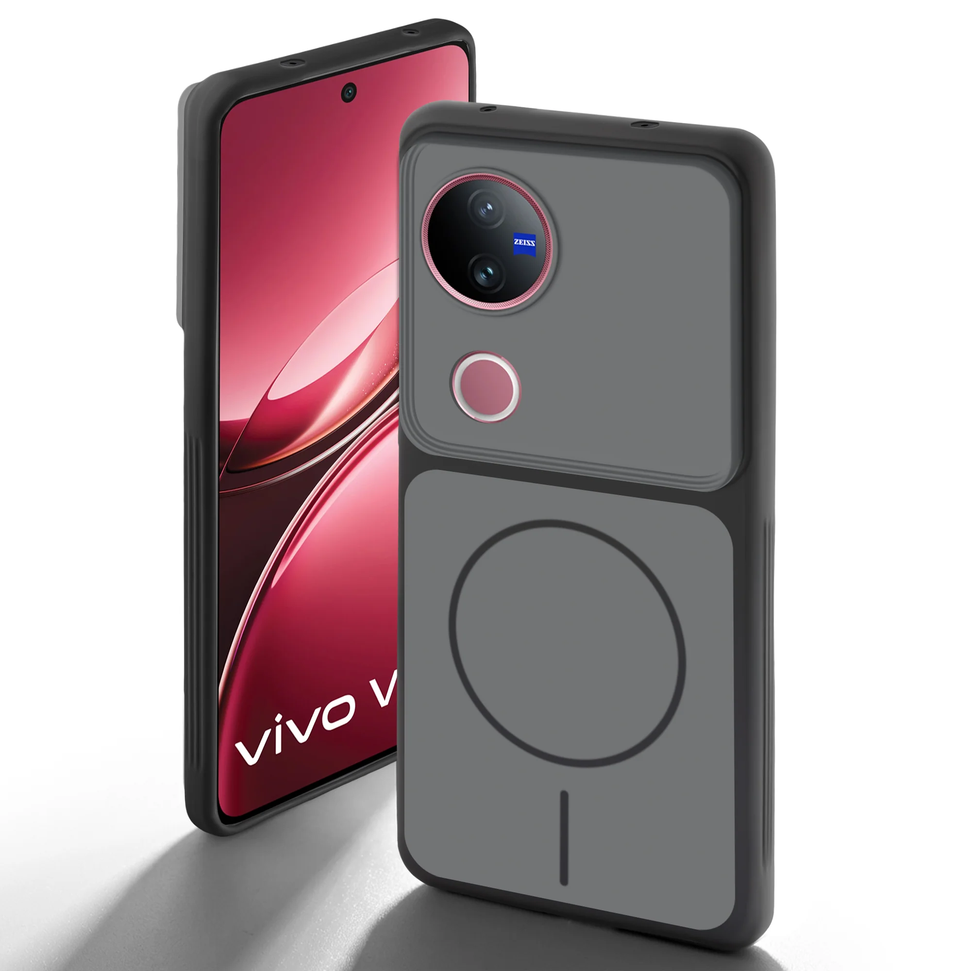 Dual Tone Silicone Back Cover Case With Metal Like Buttons For Vivo V50 5G - Image 7