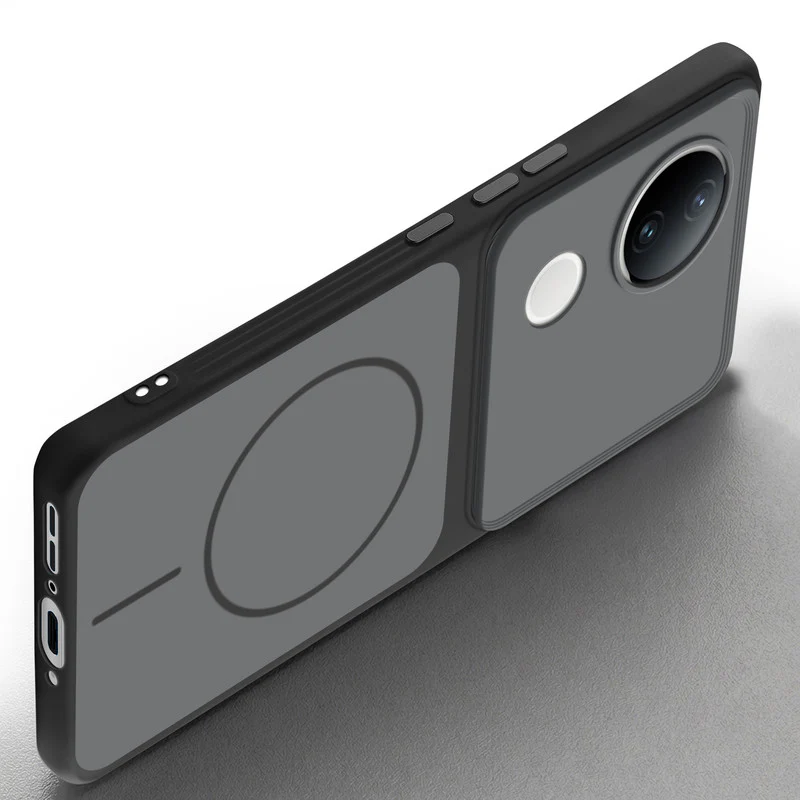 Dual Tone Silicone Back Cover Case With Metal Like Buttons For Vivo V50e 5G - Image 10