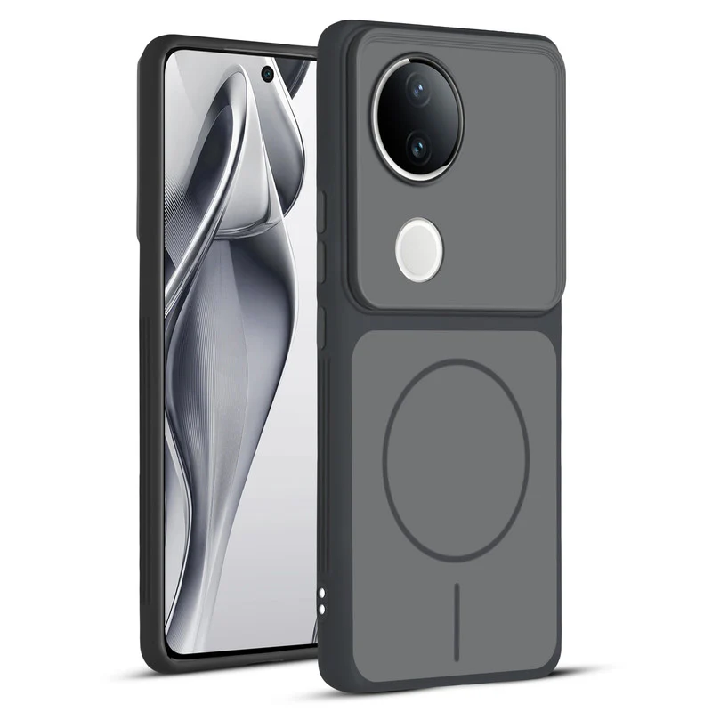 Dual Tone Silicone Back Cover Case With Metal Like Buttons For Vivo V50e 5G - Image 11
