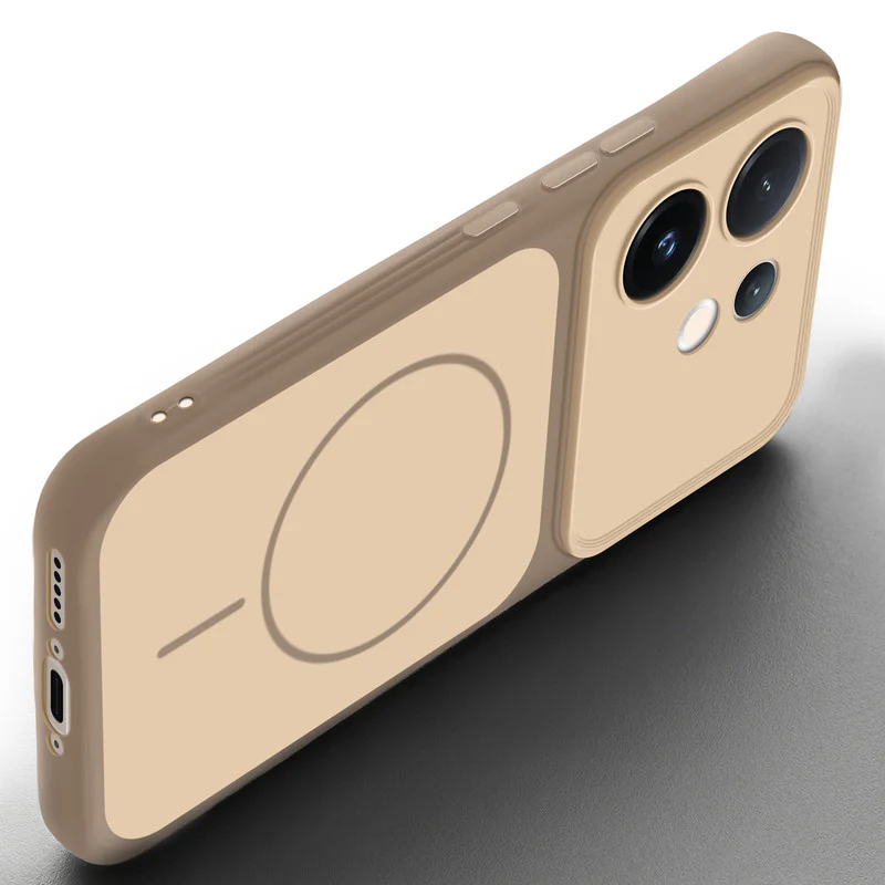 Dual Tone Silicone Back Cover Case With Metal Like Buttons For Vivo V60 5G - Image 20