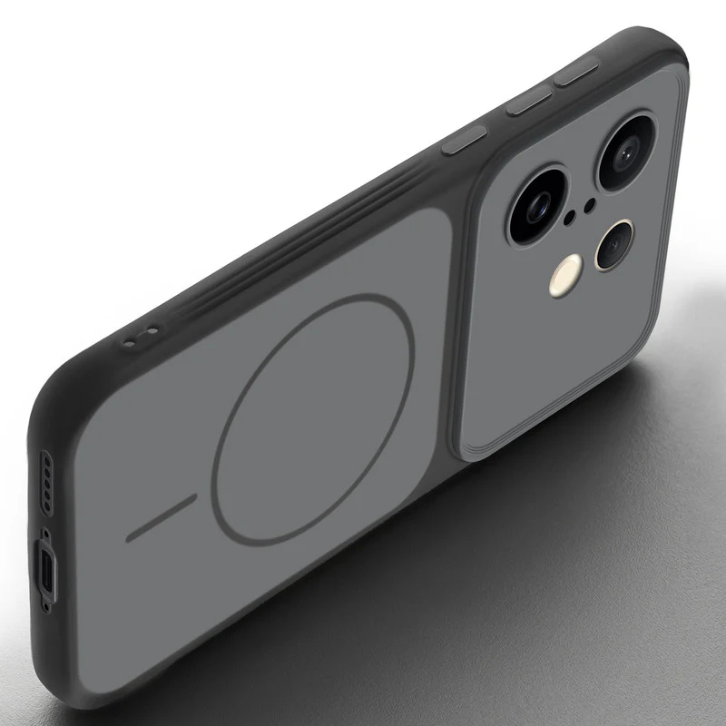 Dual Tone Silicone Back Cover Case With Metal Like Buttons For Vivo X200 FE 5G - Image 10