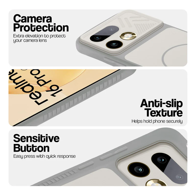 Dual Tone Silicone Grip Back Cover with Camera Protection for Realme 16 Pro 5G - Image 15