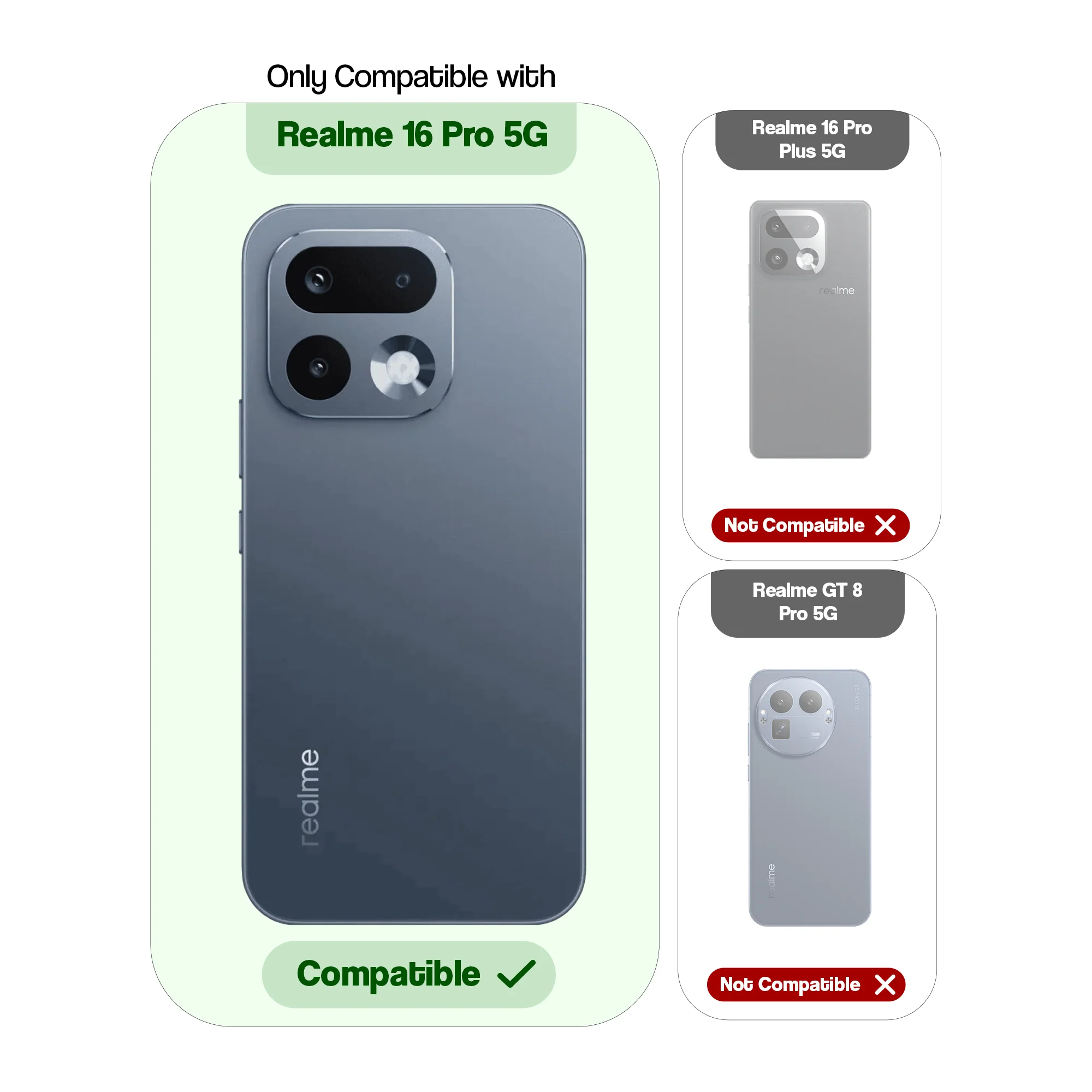 Dual Tone Silicone Grip Back Cover with Camera Protection for Realme 16 Pro 5G - Image 8