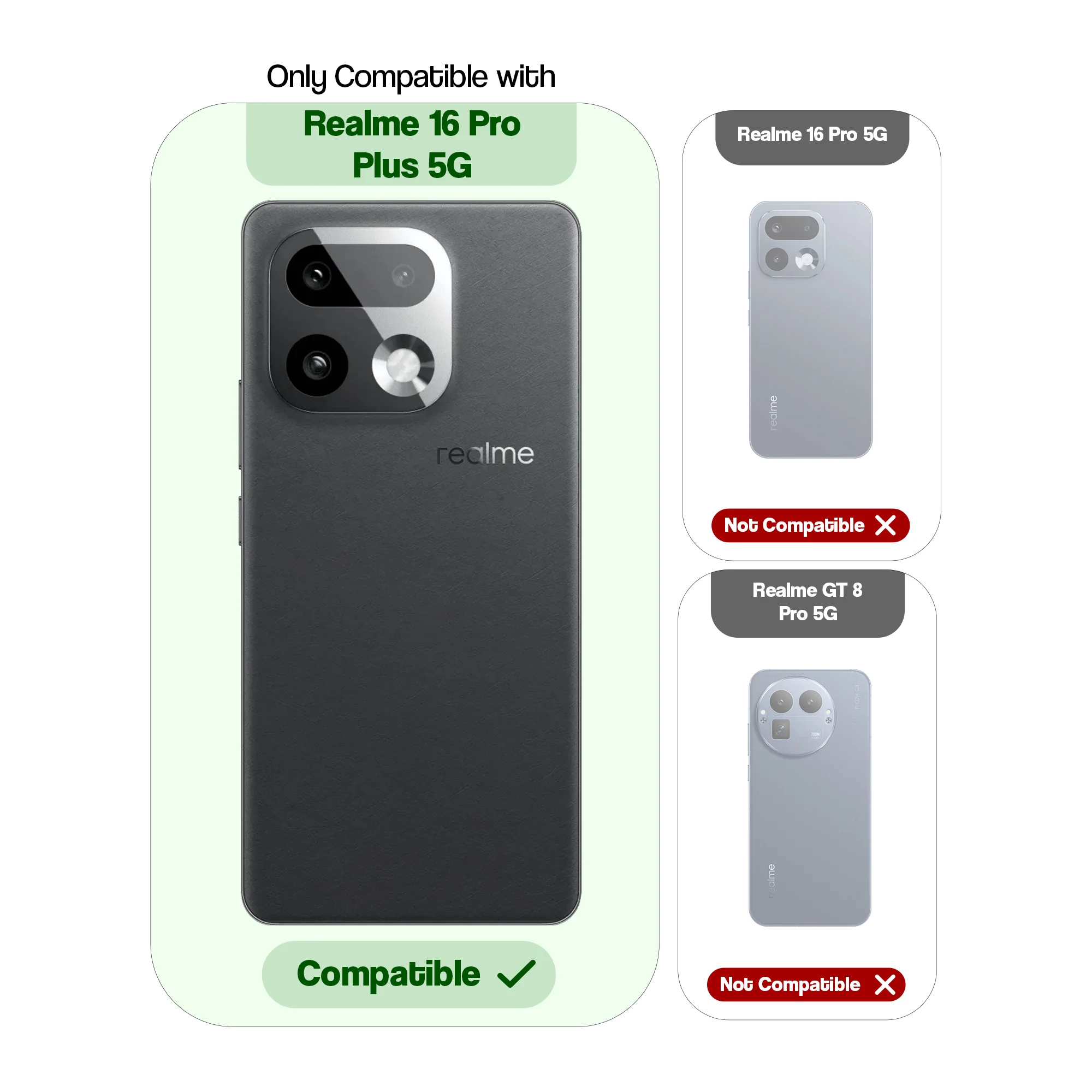 Dual Tone Silicone Grip Back Cover with Camera Protection for Realme 16 Pro Plus 5G - Image 20