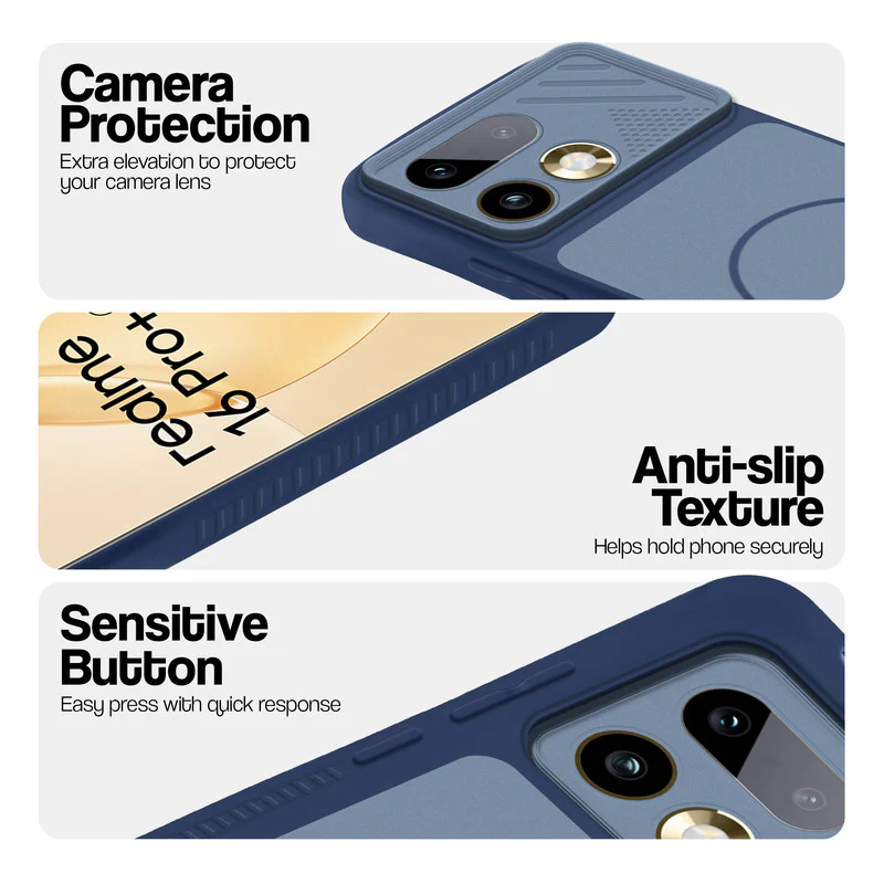Dual Tone Silicone Grip Back Cover with Camera Protection for Realme 16 Pro Plus 5G - Image 27