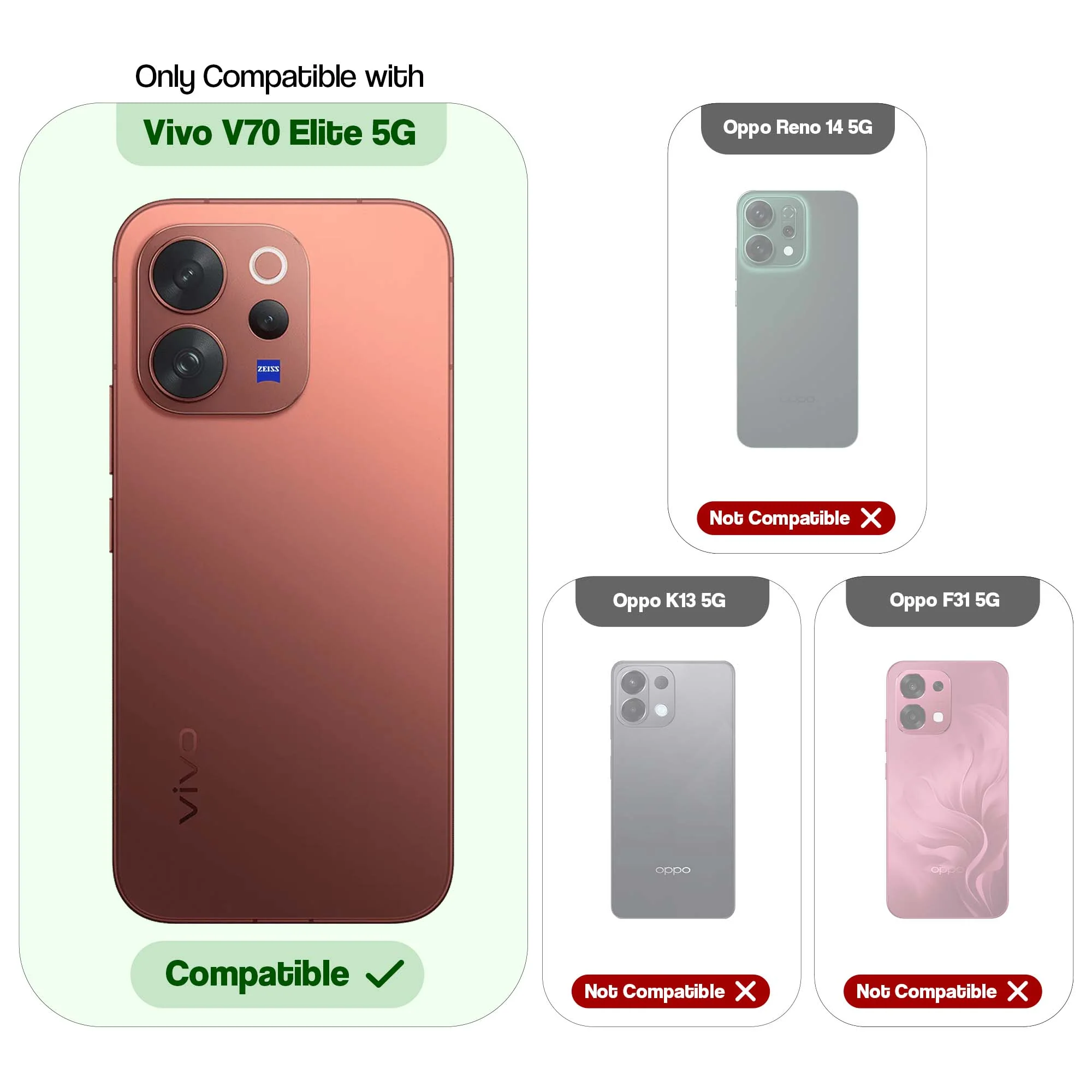 Dual Tone Silicone Grip Back Cover with Camera Protection for Vivo V70 Elite 5G - Image 26
