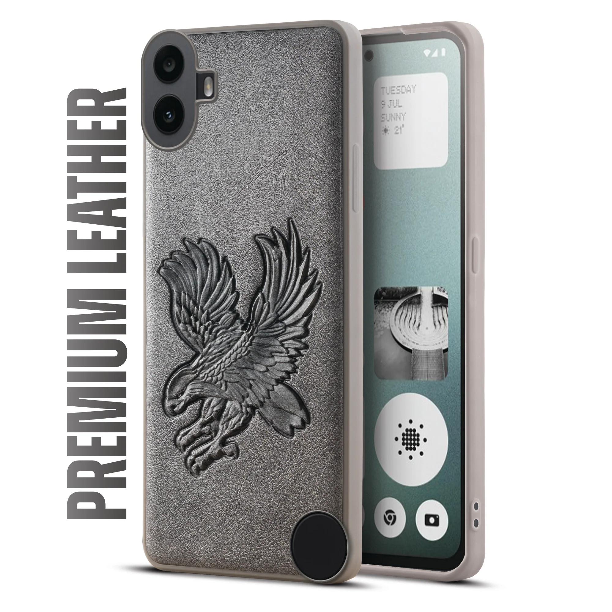 Eagle Textured Leather Back Case Cover for CMF By Nothing Phone 1 - Image 7