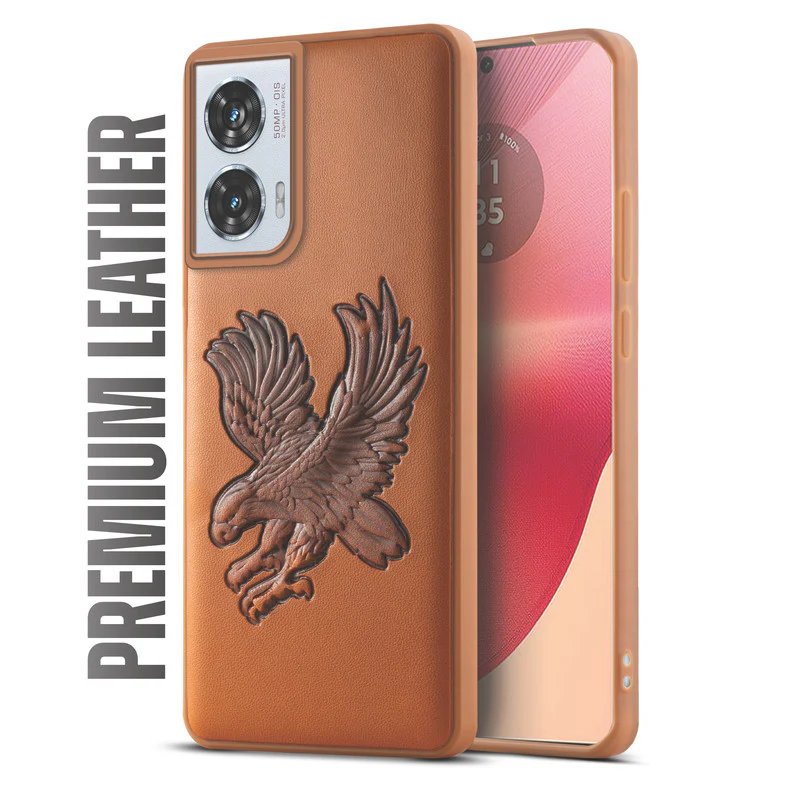 Eagle Textured Leather Back Case Cover for Motorola Moto Edge 50 Fusion 5G - Image 13