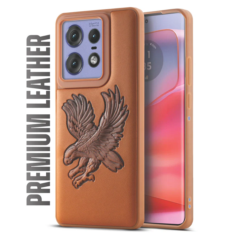 Eagle Textured Leather Back Case Cover for Motorola Edge 50 Pro 5G - Image 13