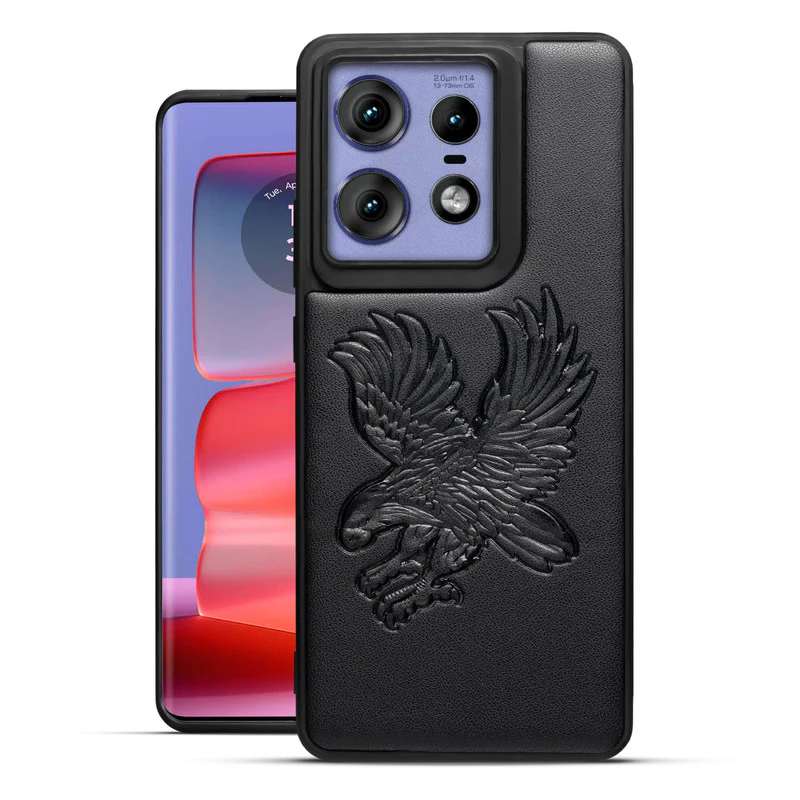 Eagle Textured Leather Back Case Cover for Motorola Edge 50 Pro 5G - Image 3