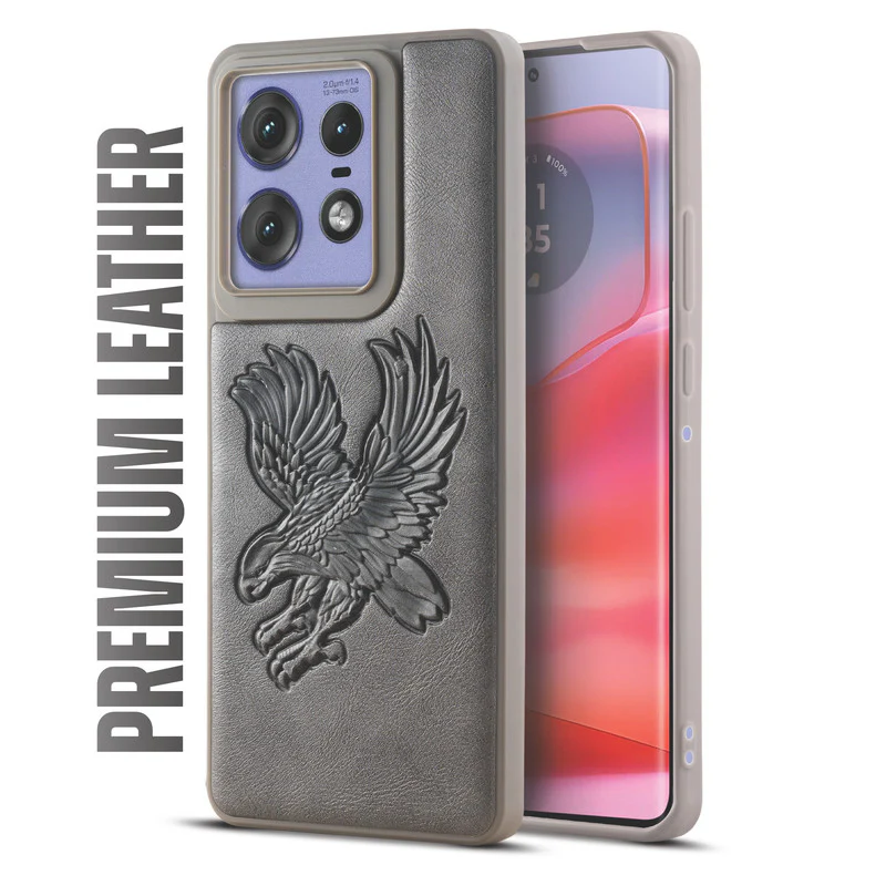 Eagle Textured Leather Back Case Cover for Motorola Edge 50 Pro 5G - Image 7
