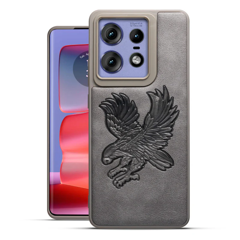 Eagle Textured Leather Back Case Cover for Motorola Edge 50 Pro 5G - Image 9