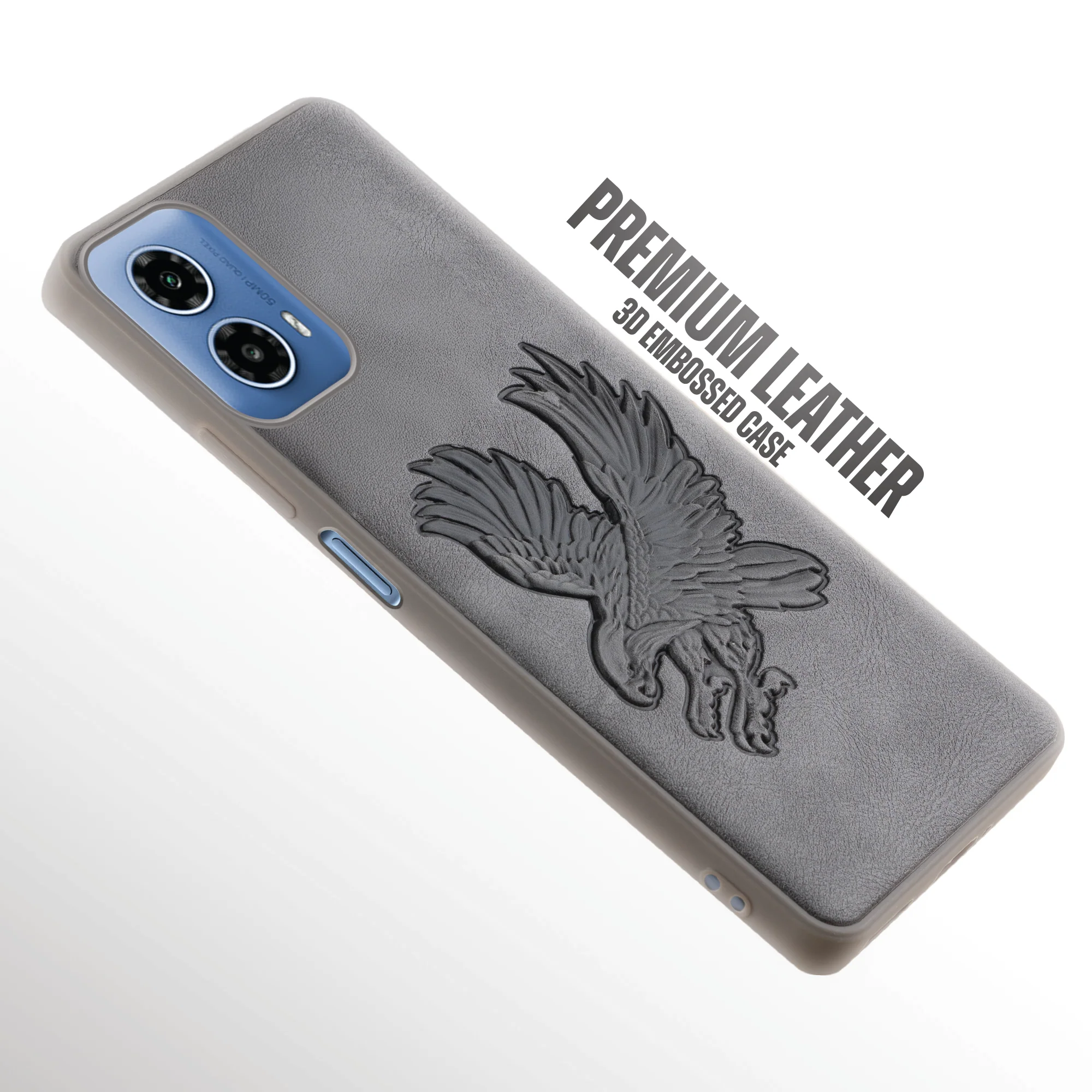 Eagle Textured Leather Back Case Cover for Motorola G34 5G - Image 12