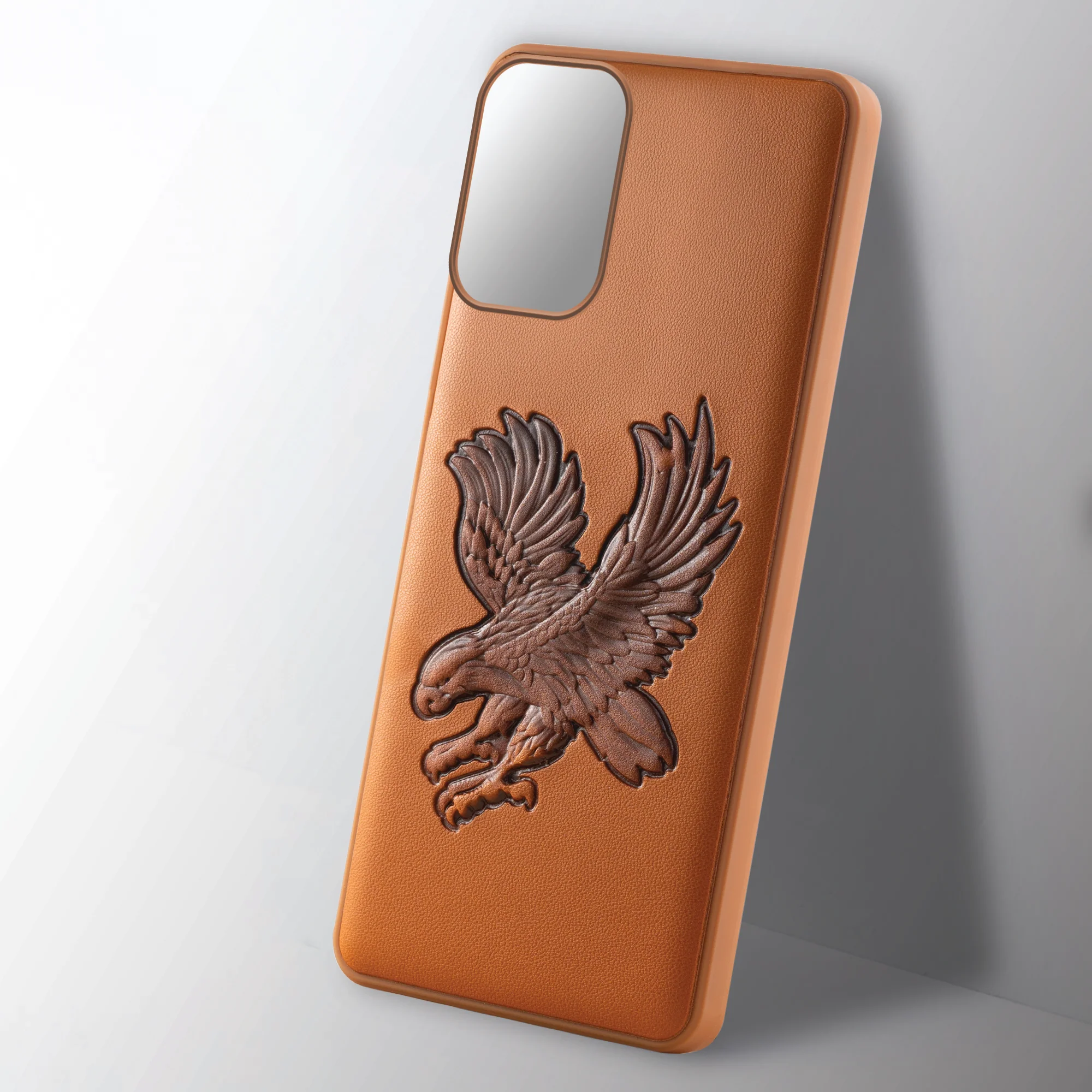 Eagle Textured Leather Back Case Cover for Motorola G34 5G - Image 17