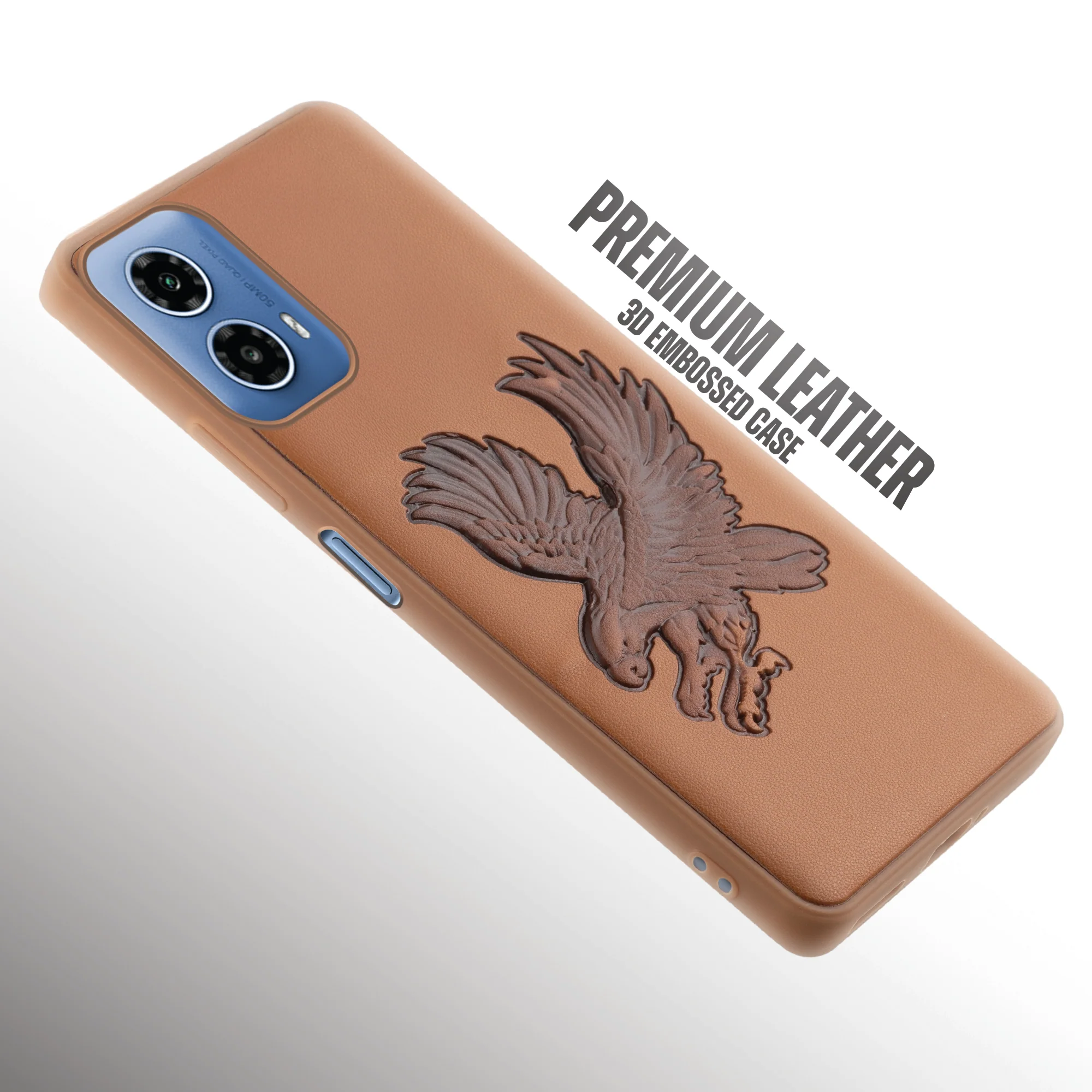 Eagle Textured Leather Back Case Cover for Motorola G34 5G - Image 18