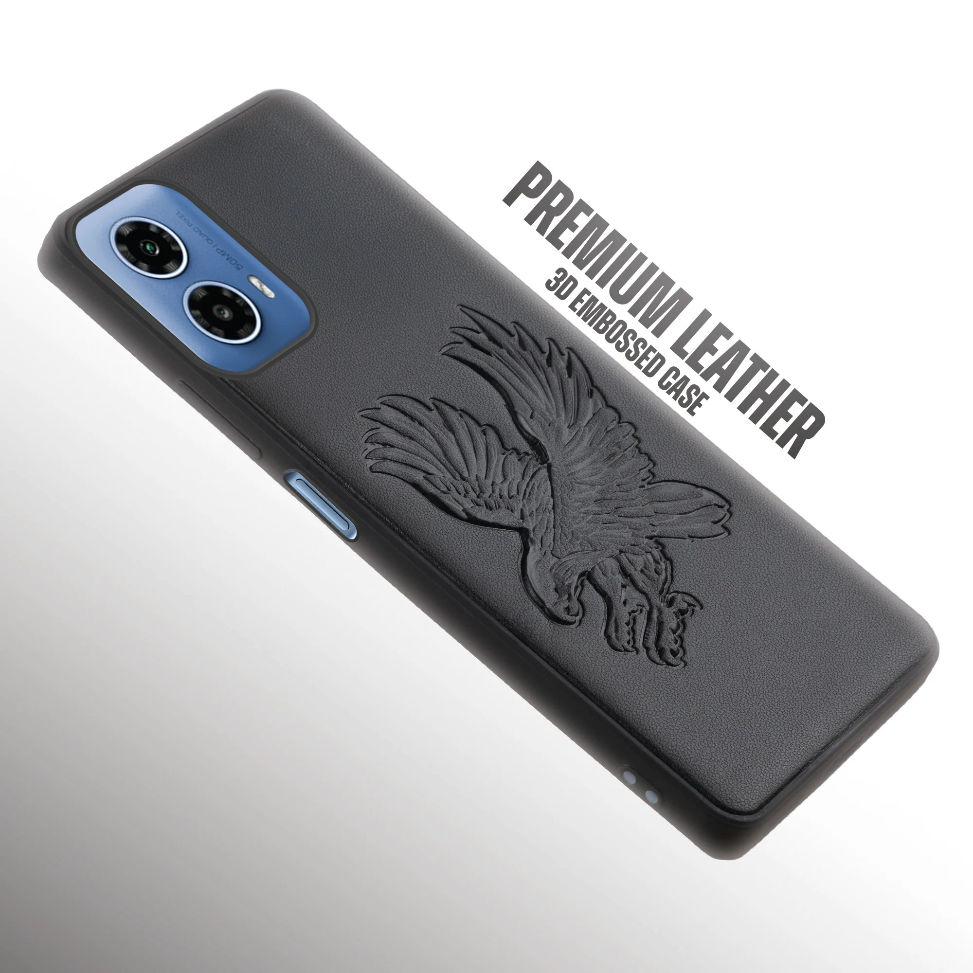 Eagle Textured Leather Back Case Cover for Motorola G34 5G - Image 6