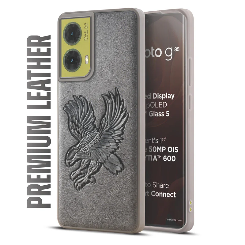 Eagle Textured Leather Back Case Cover for Motorola Moto G85 5G - Image 12